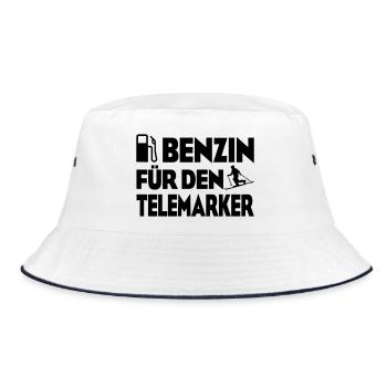 Benzin Telemarker - Bucket Hat - Weiß/Navy - Vorne