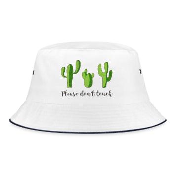 cactus - Bucket Hat - white/navy - Front