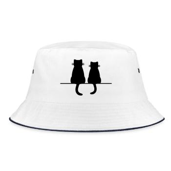 Cadeau d'amour d'amitié de chat de chats de chat - Bob - blanc/marine - Devant