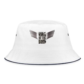 King of the Road -Black Steel Wings - Bucket Hat - white/navy - Front