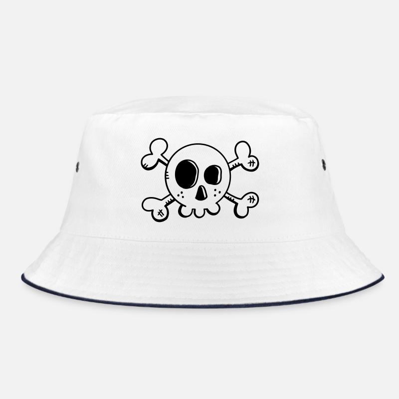 Bande dessinée crâne - crâne - Pirate - Skull - Bob - blanc/marine