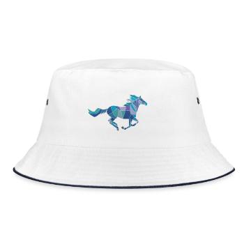 Ice blue unicorn is looking for a new owner - Bucket Hat - white/navy - Front