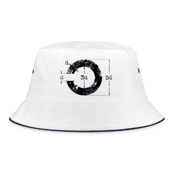 Landoltring - Bucket Hat - Weiß/Navy - Vorne