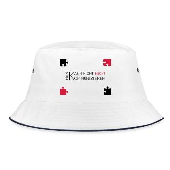 communication watzlawick - Bucket Hat - white/navy - Front