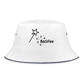 Backfee - Bucket Hat - white/navy - Front