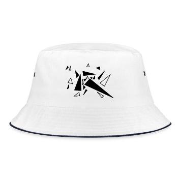 triangle - Bucket Hat - white/navy - Front