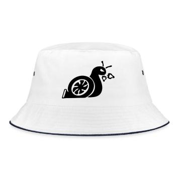 Turbo Snail Shirt - Bucket Hat - white/navy - Front