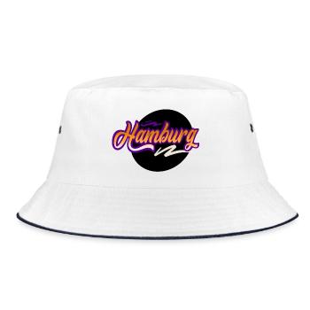 Hamburg - Bucket Hat - white/navy - Front