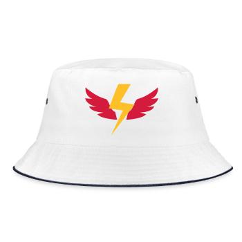 Elektriker / Elektrizität / Arbeit / Job - Bucket Hat - Weiß/Navy - Vorne