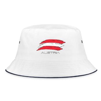 austria - Bucket Hat - white/navy - Front