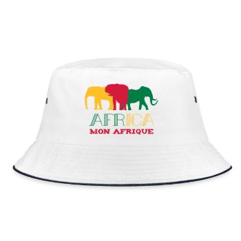 Africa Mon Afrique / Art / Design - Bucket Hat - white/navy - Front