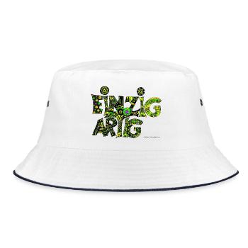 Einzigartig - Bucket Hat - Weiß/Navy - Vorne