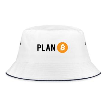 Plan B - Bitcoin plan - Bucket Hat - white/navy - Front