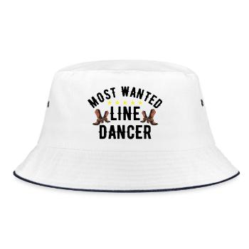 Most Wanted Line Dancer - Bucket Hat - Weiß/Navy - Vorne