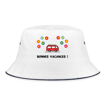 Bonnes Vacances. Vive les vacances. - Bob - blanc/marine - Devant