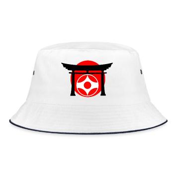 Signe kanku Kyokushin en Torii - Bob - blanc/marine - Devant