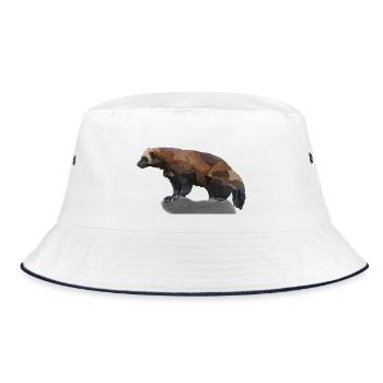 Verena, the wolverine - Bucket Hat - white/navy - Front