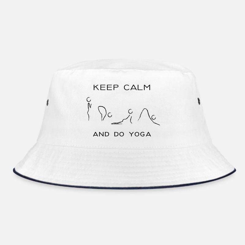 keep calm and do yoga - Bob - blanc/marine