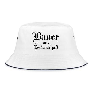 Bauer aus Leidenschaft - Bucket Hat - Weiß/Navy - Vorne