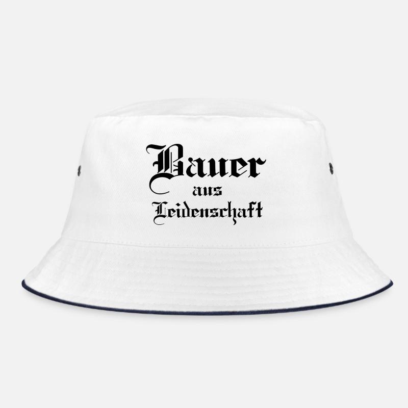 Bauer aus Leidenschaft - Bucket Hat - Weiß/Navy