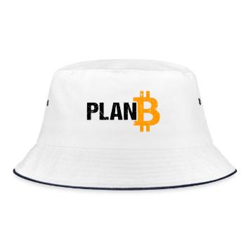 Plan B Bitcoin Cryptocurrency - Bucket Hat - white/navy - Front
