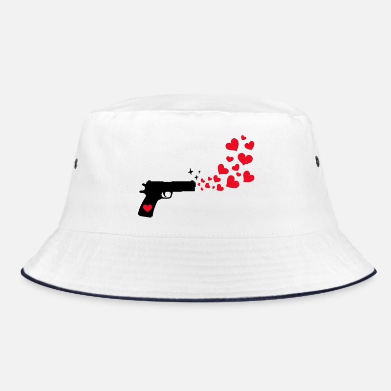 Friedensbewegung Herz Frieden Liebe Statement Bucket Hat