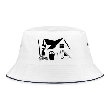 Cleaner window cleaner logo for company clothing - Bucket Hat - white/navy - Front