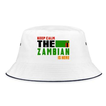 Design de drapeaux de la Zambie Keep - Bob - blanc/marine - Devant