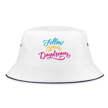 Follow Your Dreams - Bucket Hat - white/navy - Front