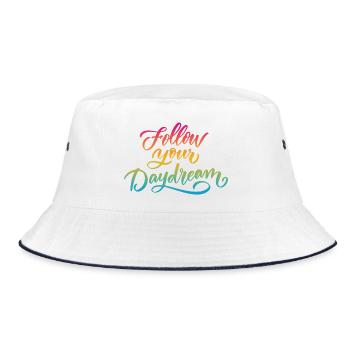 Follow Your Dreams - Bucket Hat - white/navy - Front