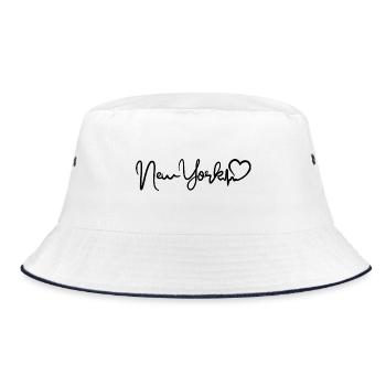 New York Heartbeat NYC - Bucket Hat - white/navy - Front