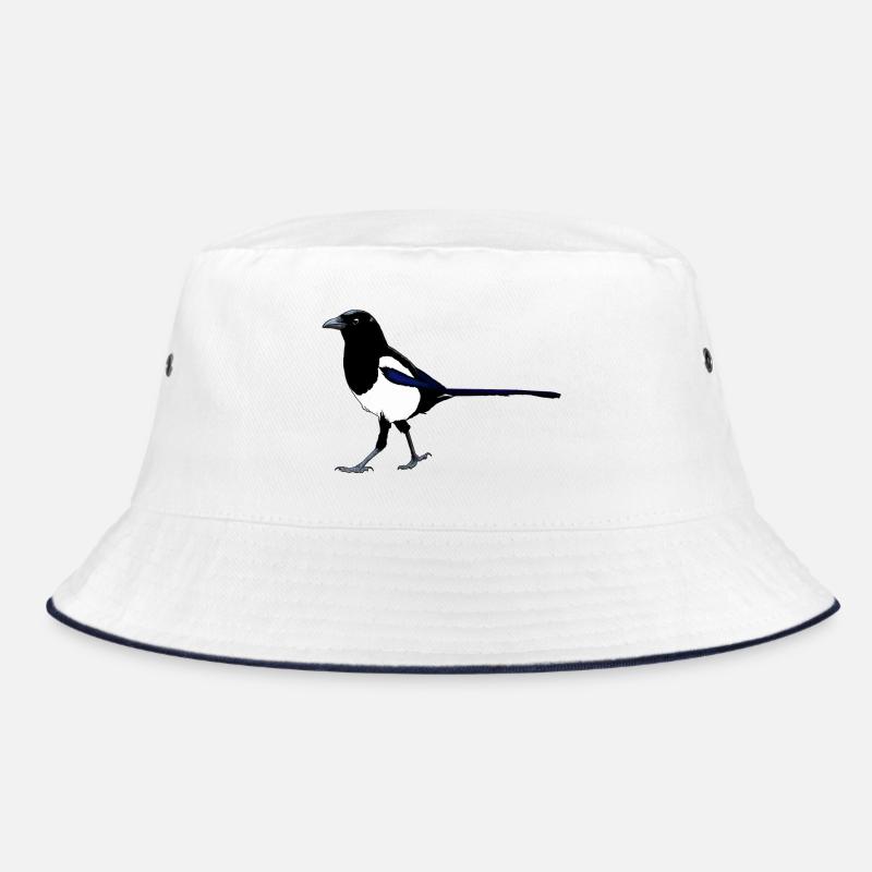 Elster - Bucket Hat - Weiß/Navy
