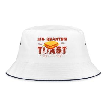 A quantum of toast - Bucket Hat - white/navy - Front
