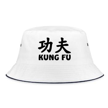 Logo du kung-fu - Bob - blanc/marine - Devant