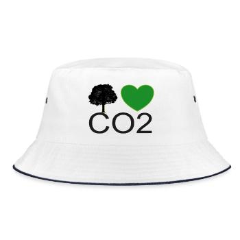 Graphique du cœur J’aime le CO2 - Bob - blanc/marine - Devant