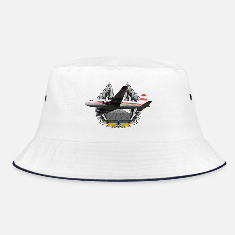 DC-4 - Bucket Hat - Weiß/Navy