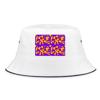Deco pattern cube colored - Bucket Hat - white/navy - Front