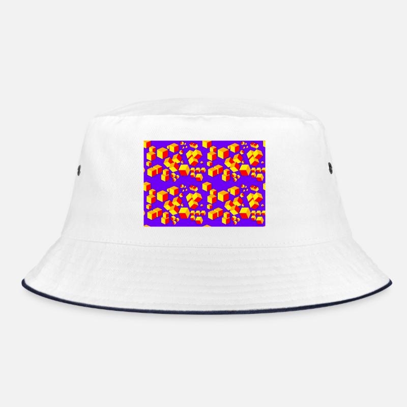 Dekopattern Würfel farbig Bucket Hat