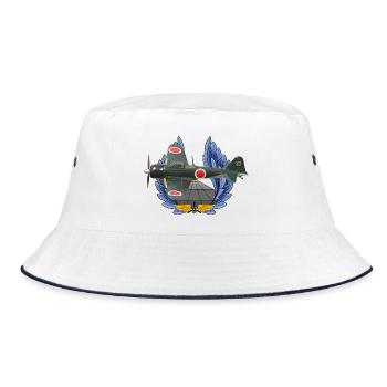 A6M Zero - Bucket Hat - white/navy - Front