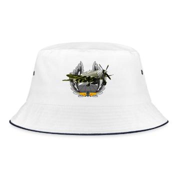 P-47 Thunderbolt - Bucket Hat - white/navy - Front