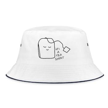 TEA Shirt - Bucket Hat - Weiß/Navy - Vorne