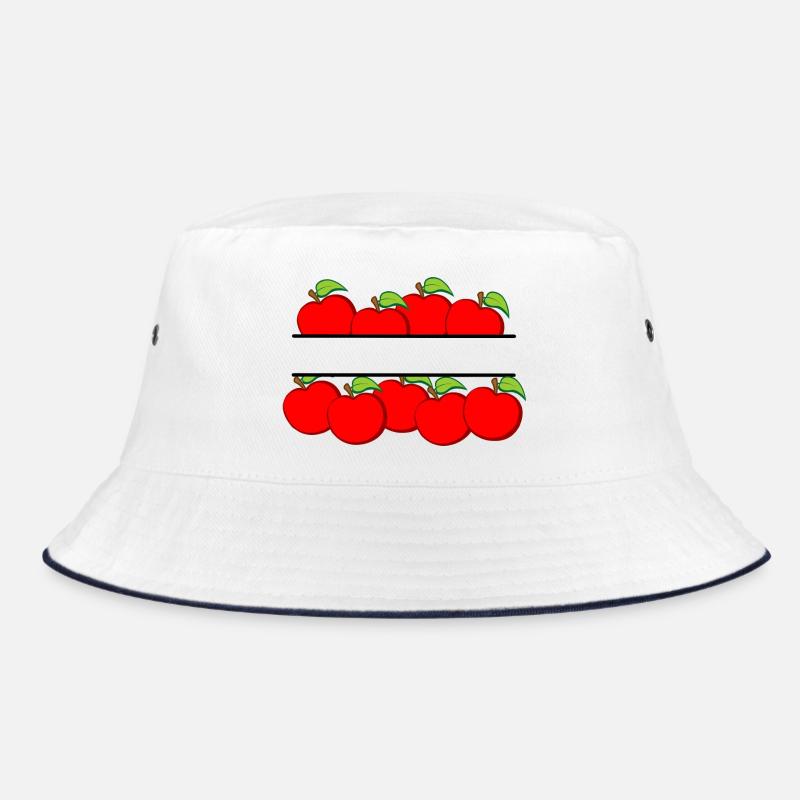 Apples banner with red apple Bucket Hat