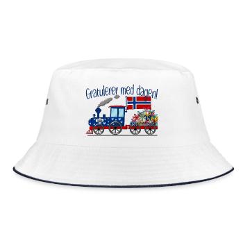 Congratulators med dagen Norway Gifts Railway - Bob - blanc/marine - Devant