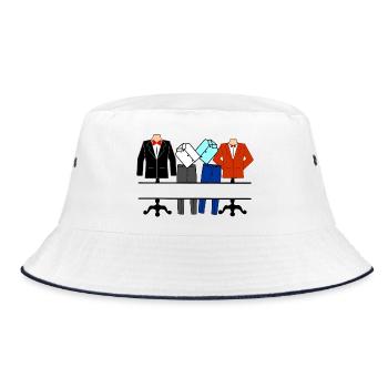 Logo du magasin de vêtements pour hommes - Bob - blanc/marine - Devant