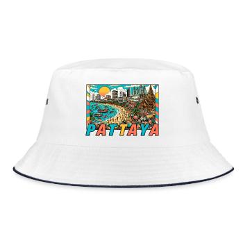 Pattaya Thailand Party Design - Bucket Hat - white/navy - Front