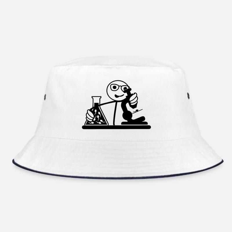 Biologist looks at seed in microscope Bucket Hat