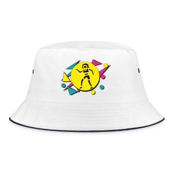 80s Dancer - Bucket Hat - Weiß/Navy - Vorne
