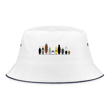 Return Crew - Bucket Hat - Weiß/Navy - Vorne