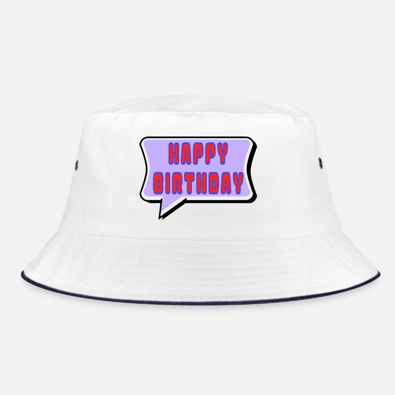 ALLES GUTE ZUM GEBURTSTAG - Bucket Hat - Weiß/Navy