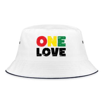 One Love Reggae Musique - Bob - blanc/marine - Devant